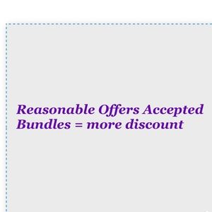 Offers always accepted! Bundles = more discount!